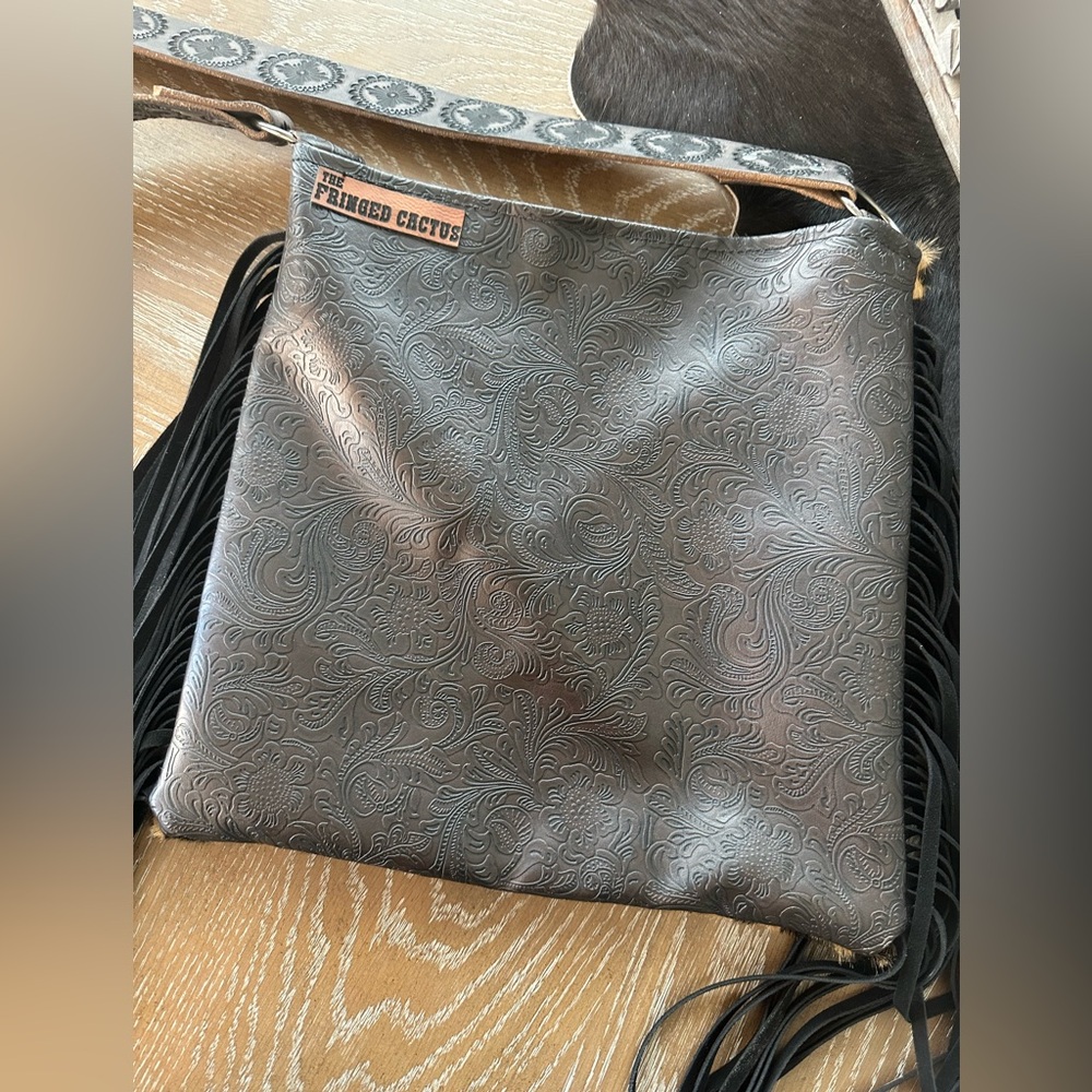 Beautiful Leopard Crossbody Made by the Fringed Cactus Designs. - Picture 7 of 9